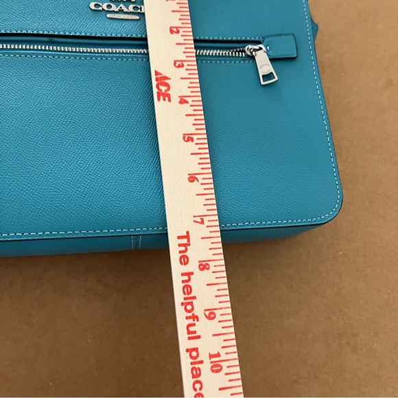 NWOT Coach Signature Aqua Mini Gallery File Crossbody with Adjustable Strap - Picture 10 of 14